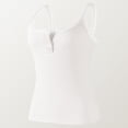 thumbnail image 4 of Roncen Women's Sleeveless Henley Tank Tops Ribbed Square Neck Button Down T Shirts Summer Slim Fit Tee Tops, 4 of 9