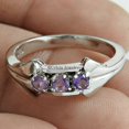 thumbnail image 3 of 925 Sterling Silver Jewelry, Natural Amethyst Healing Gemstone Ring, Stackable Stacking Ring, Statement Ring, February Birthstone, Bridesmaid&nbsp;Gifts, Valentines Day Gifts For Her (amethyst, 7), 3 of 5
