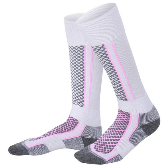 Labakihah Warm Socks For Women Socks Women/Men/Kids Winter Ski Snow Sports Socks Thermal Long Ski Snow Walking Pink