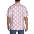thumbnail image 3 of Honeii Checkerboard With Snowflake for Men's Short-Sleeved Button-Up Collared Shirt Featuring A Pocket, Perfect for Beach Vacations, And Travel Adventures.-X-Large, 3 of 5