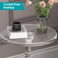 thumbnail image 4 of MUZZ Indoor Modern High Temperature Resistance Acrylic Circle Round End Table, Clear, 4 of 7