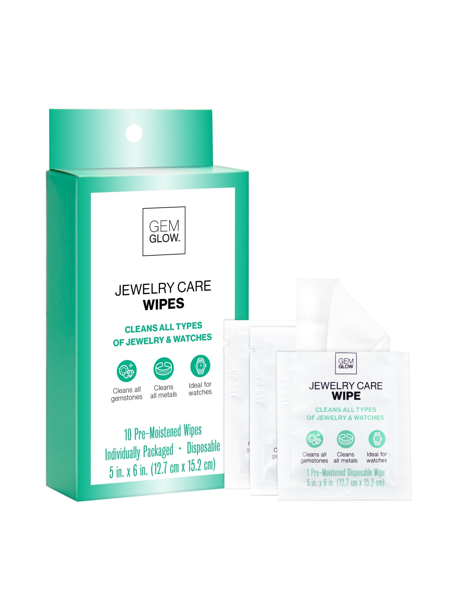 Gem Glow Gem Glow Watch Cleaning Kit with Polishing Cloth & 10 ct