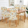 thumbnail image 7 of Autumn Pumpkin Floral Maples Dining Room Chair Covers Fall Leaves Flowers Thanksgiving Chair Slipcovers Seat Protector Removable Washable Chair Cover For Home Kitchen Restaurant Hotel 4pcs, 7 of 7