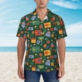 thumbnail image 2 of Fotbe Christmas Gift Hawaiian Shirt for Men Unisex Summer Beach Casual Short Sleeve Cotton Linen Button Down Shirts-Medium, 2 of 5