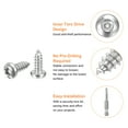 thumbnail image 4 of #8 x 1/2" Tornillo de seguridad Torx, paquete de 50, tornillos de cabeza de botón, tornillos autorroscantes, acero inoxidable 304, con broca T20, 4 of 6