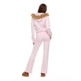 thumbnail image 5 of Forever 21 Women's Fitted Fleece Zip Up Hoodie with Fur Hood and Tonal Patch Detail, Soft Casual Sweatshirt Jacket, Pink, XXS-XXL, 5 of 6