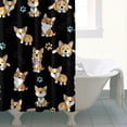 thumbnail image 4 of Cute Cartoon Corgi Shower Curtain 72"x84" ,Bathroom Decorative Shower Curtains Set with 12 Hooks,Modern Waterproof Washable Shower Curtain, 4 of 6
