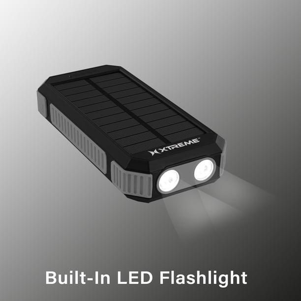 Xtreme 20000mAh Solar Power Bank Portable Charger, Fast Charging