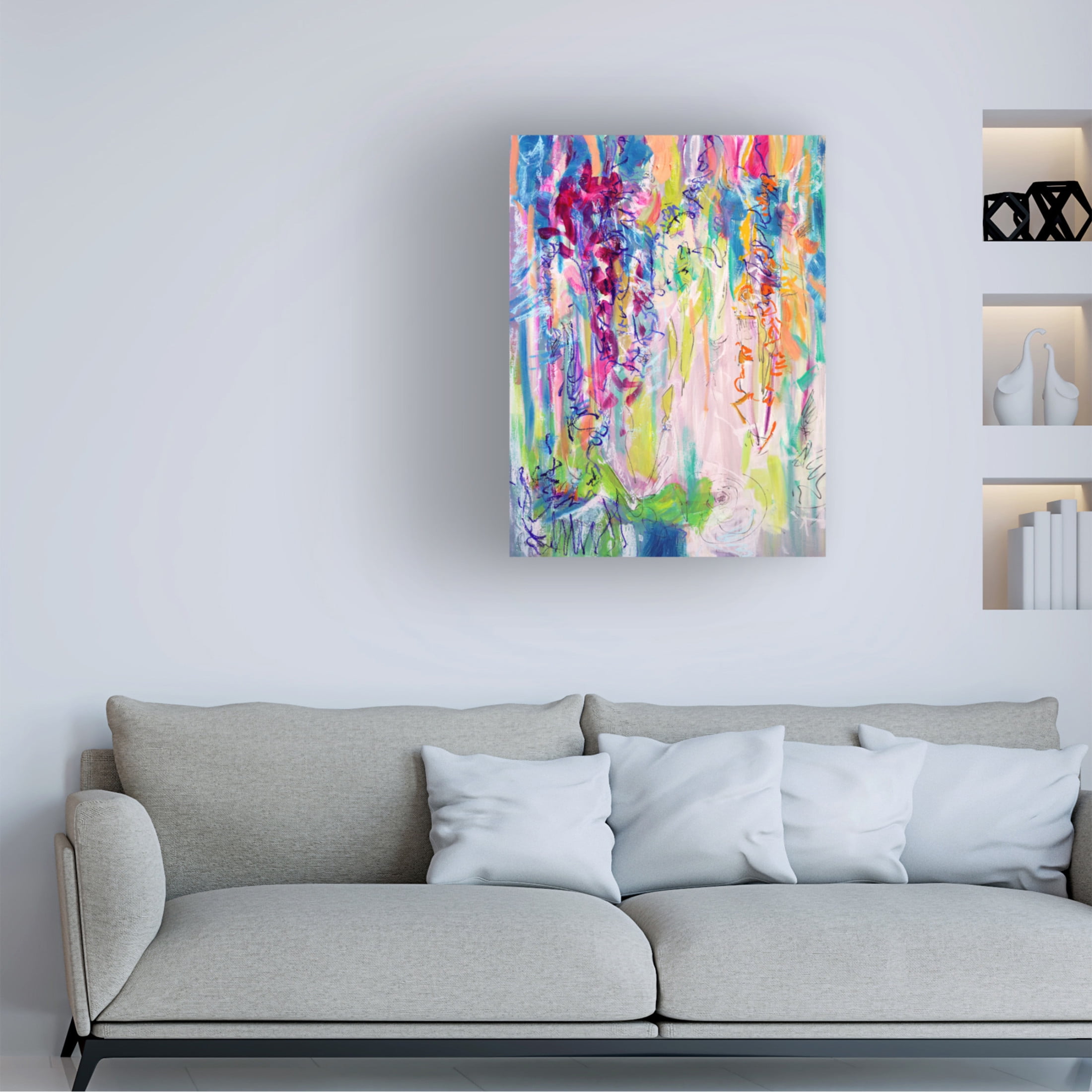 Canvas Wall Art - Dorothy Fagan ' Abide' Wall Art for Living Room, Bedroom, or Office D?cor by Trademark Fine Art - 35 x 47 Inches