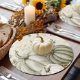 thumbnail image 6 of Thanksgiving Fall Round Braided Placemats Set of 1, Rustic Green White Pumpkin Leaf Script Letter Heat Insulation Place Mats Washable Non-Slip Table Mats for Kitchen Dining Party, 13 Inches, 6 of 9