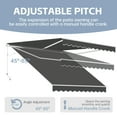 thumbnail image 7 of GDPFN 13' x 10' Awning for Patio, Retractable Awning Outdoor Patio Canopy, Sun Shade with Manual Crank Handle, Porch Awning for Patio, House, Deck, Dark Gray, 7 of 7