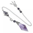 thumbnail image 2 of GKNET Crystal Point Prism Pendulum With Catcher and Merkaba Star For Dowsing-Amethyst, 2 of 9