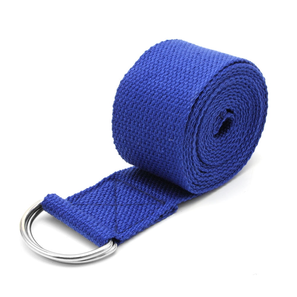 Portable Adjustable D-Ring Pilates Yoga Stretch Strap Belt Waist Leg Exercise 
