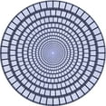 thumbnail image 1 of Ahgly Company Machine Washable Indoor Round Transitional Lavender Blue Area Rugs, 8' Round, 1 of 7