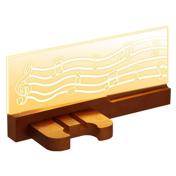 Guitar Wall Mount Wood Light Up Guitar Wall Hanger with Pick Holder and Acrylic Board Practical Wall Guitar Holder Multifunctional Guitar Stand for Guitar Players Music Lovers