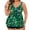 Green, variant on Women's Plus Size 2 Piece Tie Dye Tankini Swimsuits Tummy Control Ruffle Drawstring Bathing Suit Sets