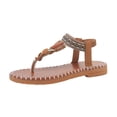 thumbnail image 2 of Oofos Sandals for Women Women's Versatile Plus-Size Bohemian Style Flops Beach Shoes Comfortable Summer Sandals Brown 36, 2 of 9