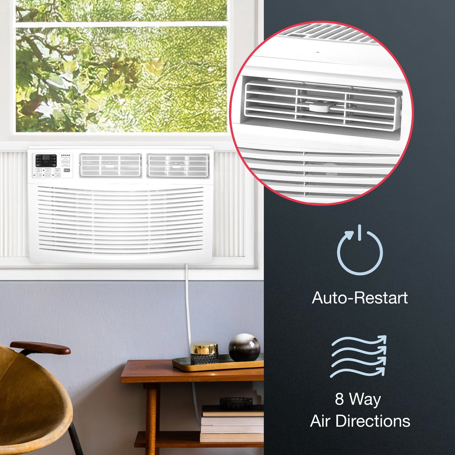Amana New 24000 Btu 1500 Sq Ft Window Air Conditioner White