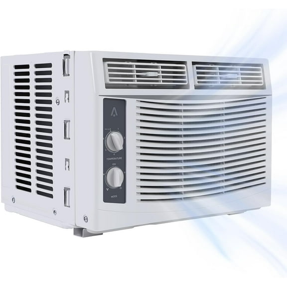 WildBreak 5000 BTU Window Air Conditioner, Mechanical Control AC Unit, for 150 Sq.Ft, White