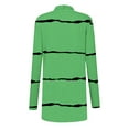 thumbnail image 4 of Bixock Women Clothes Outerwear Fall and Winter Casual Long Sleeve Stripe Print Top Open Front Cardigan Jacket, 4 of 4