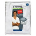 thumbnail image 3 of Hanes Men's TAGLESS® V-Neck T-Shirt 5-Pack, S-White, 3 of 4