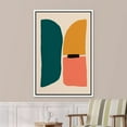 thumbnail image 5 of PixonSign Framed Canvas Print Wall Art Mid-Century Pastel Retro Geometric Color Blocks Abstract Shapes Illustrations Modern Art Decorative Minimal for Living Room, Bedroom, Office - 16"x24" White, 5 of 5