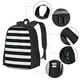 thumbnail image 2 of Fotbe Black And White Stripes Mochila para Hombre y Mujer - Tela Oxford 600D Resistente - Mochila Impermeable de Gran Capacidad para Escuela, Viajes y Senderismo, 2 of 6