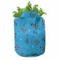 thumbnail image 3 of Lighthouse Grow Bags 5-Pack, Polka Dots Marine, Heavyduty Fabric Pots with Handles for Plants, 2 Sizes, Blue Red White, by Ambesonne, 3 of 3