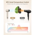thumbnail image 5 of Hair Dryer, 160,000 RPM Ionic Blow Dryer with Diffuser, Professional Hairdryer for Drying, 500 Million Negative Ions, Low Noise Compact Hair Blow Dryer for Hair Types,, 5 of 6