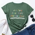 thumbnail image 4 of Anbech All The Cool Kids Are Reading T-Shirt for Women Reading Graphic Junior Girls Short Sleeve Tee Tops with Crew Neck, 4 of 5