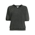 thumbnail image 4 of Time And Tru Women's Puff Sleeve Sweatshirt, 4 of 5