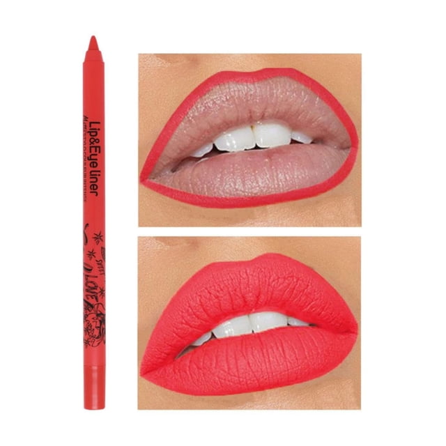 Crayon à Lèvres Mat TFT 20 Couleurs 107 - Pêche Rouge, Longue Durée, Définition de la Forme des Lèvres