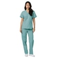 thumbnail image 4 of Adar Universal Unisex Scrub Set - Unisex V-Neck Scrub Top & Tapered Drawstring Scrub Pants, 4 of 7