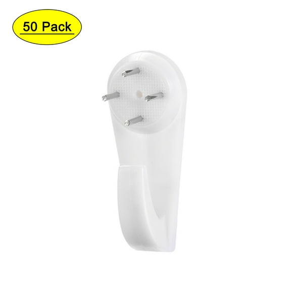 Uxcell 30lbs Hardwall Hanger 50x21mm Non-mark Photo Frame Hooks 50Pack