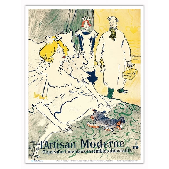 L'Artisan Moderne - Interior Decorating Shop - Vintage French Advertising Poster by Henri de Toulouse-Lautrec c.1896 - Master Art Print (Unframed) 9in x 12in