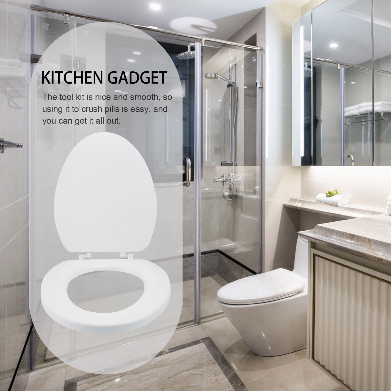 Zcyifa Thick White Toilet Seat Cover for Elongated/Oval Toilets