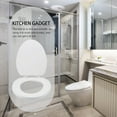 thumbnail image 4 of Arborister Thick White Toilet Seat Cover for Elongated/Oval Toilets, 4 of 11