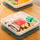 thumbnail image 4 of Caja organizadora de snacks en forma de flor | Almacenamiento de plástico de 5 compartimentos | Tapa transparente para frutos secos, nueces, dulces, golosinas | Plato de servir elegante para fiestas, 4 of 6