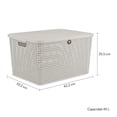 thumbnail image 3 of Kit 6 Cajas Organizadoras de Plástico La Ardilla Tipo Rattan (Blanco), 3 of 5
