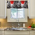 thumbnail image 2 of Yayeee Kitchen Valance Rod Pocket 54" x 18" Living Room Window Curtain, Black Streets, 2 of 6