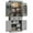 Grey, variant on HOMCOM 71" Kitchen Pantry Cabinet with Spice Racks and LED Lights, Grey