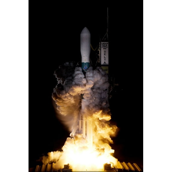 24"x36" Gallery Poster, Delta II liftoff Kepler mission Delta II liftoff