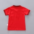 thumbnail image 2 of Oso bordado Ropa para niños Pantalones cortos de verano de manga corta Rojo, 2 of 8