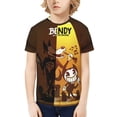 thumbnail image 4 of Bendy And The Ink Machine Boys Girls 3d Graphic Printed T-Shirt Crewneck Short Sleeve Tees, 4 of 6