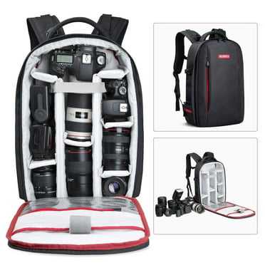 USA GEAR Portable Camera Backpack for DSLR/SLR (Gray) w 