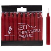 20 pcs Unscented Red Mini Taper Candle, 4 Inch Tall x 1/2 Inch Diameter, Great for Casting Chimes, Rituals, Spells, Vigil, Witchcraft, Wiccan Supplies, Wax Play & More