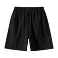 thumbnail image 2 of ATOGUTA Girls Running Shorts Lightweight Running Shorts for Teen Girls Kids Sports Active Short with Pocket and Elastic Size 4T-16, Black, 2 of 6