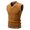 Earthy Yellow, variant on Men's Slim Fit V-Neck Cable Knit Sweater Vest Casual Striped Trim Pullover Tank Top