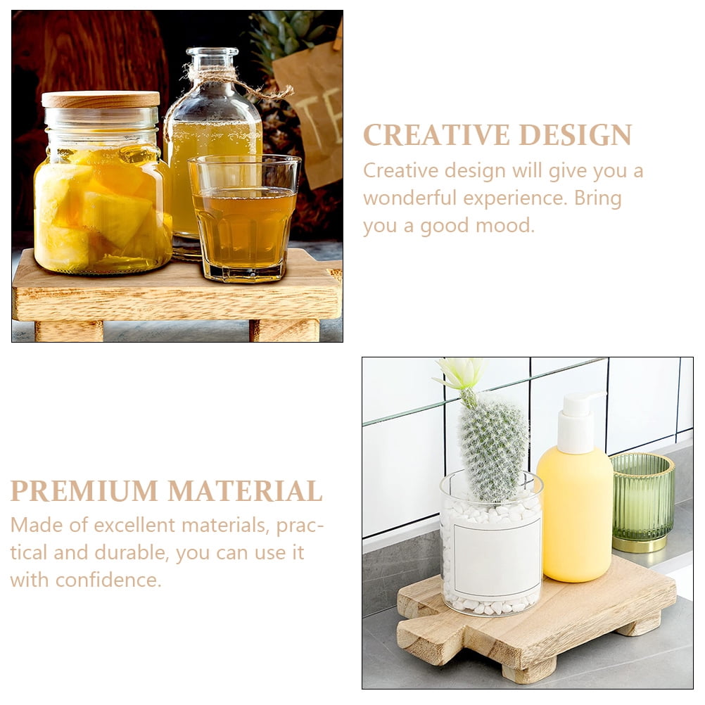 FENGGUIQU Wood Board for Dish Soap in Brown for Kitchen Accessories 1Pack