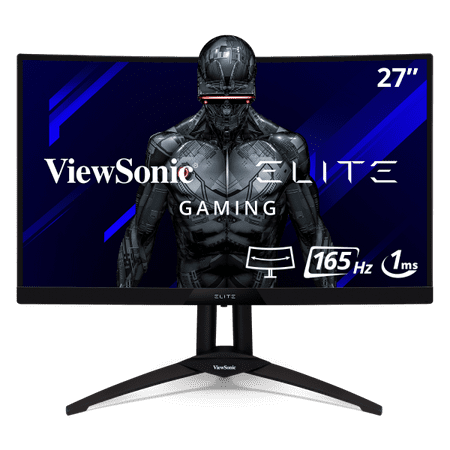 ViewSonic ELITE XG270QC 27 Inch Curved 1440p 1ms 165Hz Gaming Monitor with FreeSync Premium Pro, VESA Display HDR400 and Advanced Ergonomics for